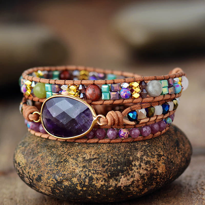 Amethyst & Lepidolitarmband