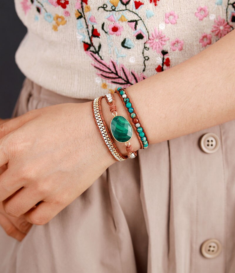 Intensiv Malakit Wrap Armband