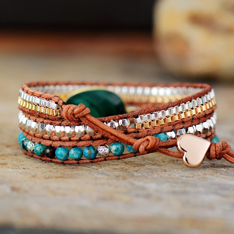 Intensiv Malakit Wrap Armband