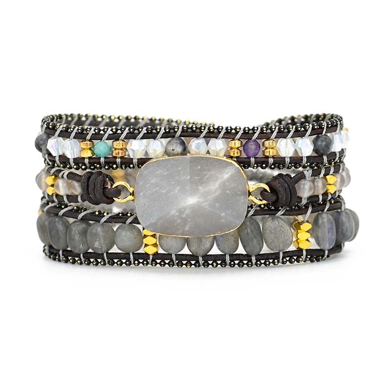 Labradorit Skydd Wrap Armband