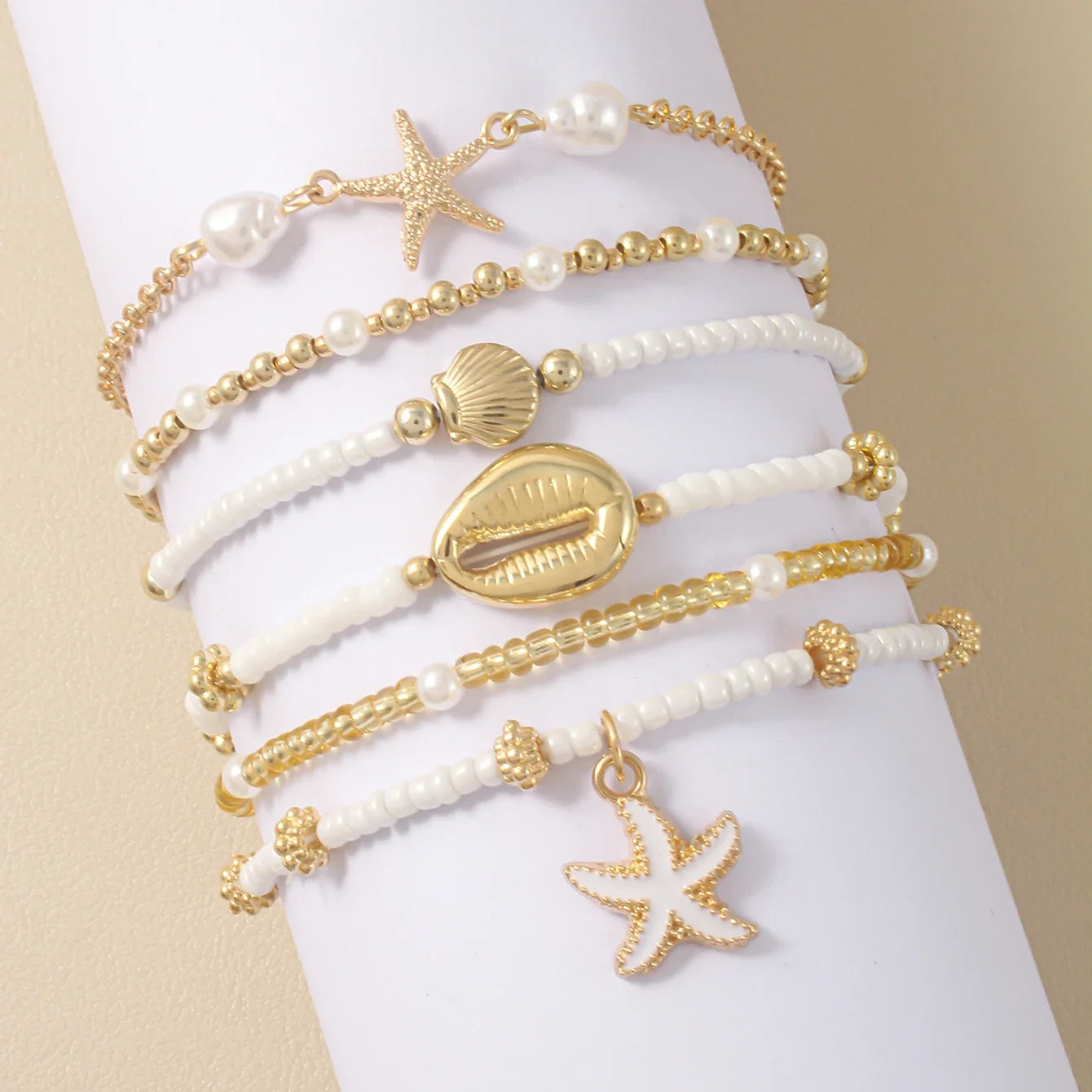 Bohemisk Sjöstjärna Strandarmband Set