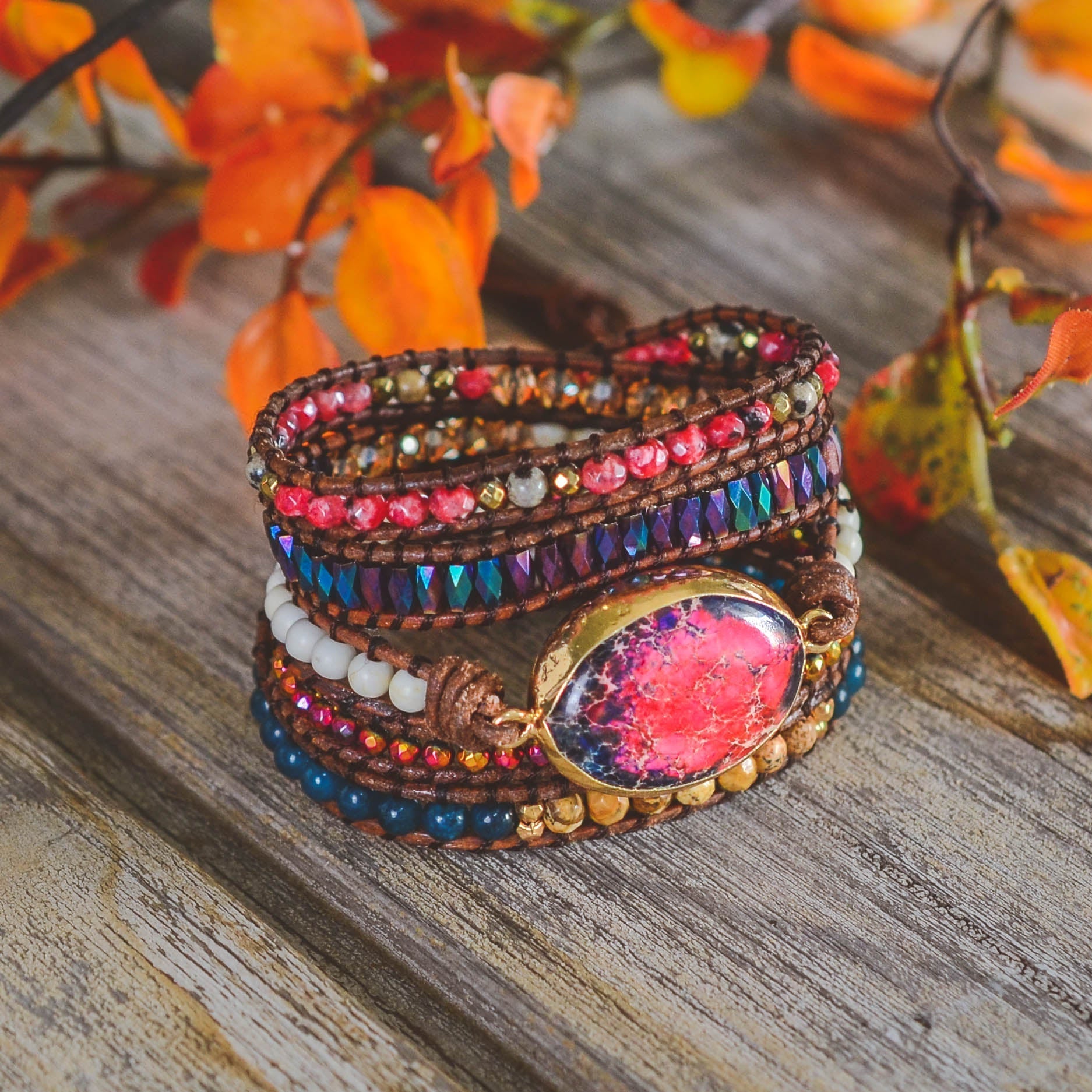 Eld Imperial Jasper Wrap Armband