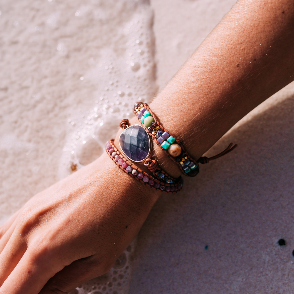 Amethyst & Lepidolitarmband