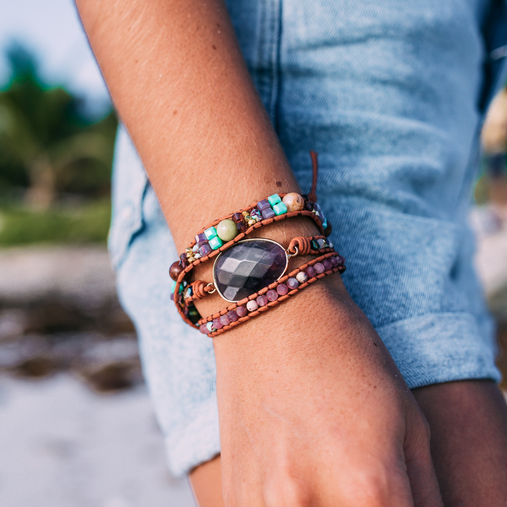 Amethyst & Lepidolitarmband