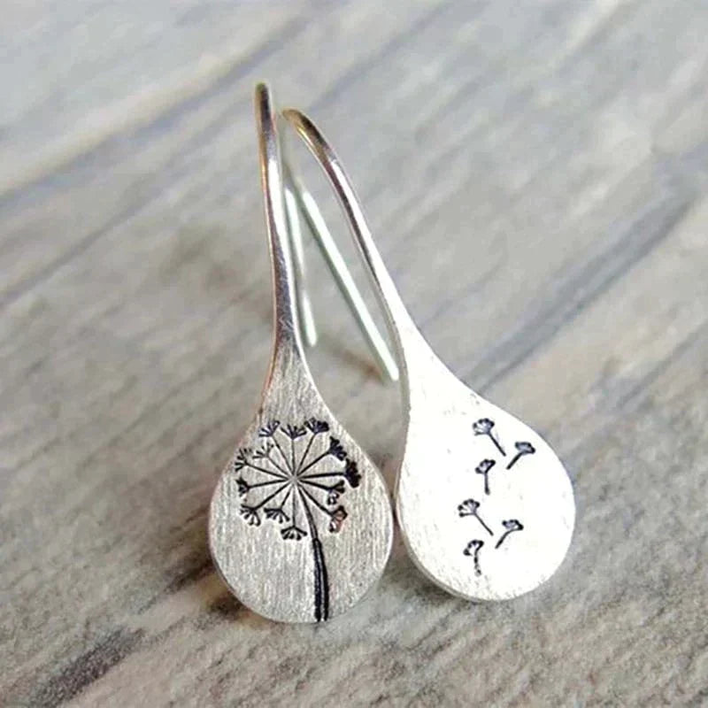 925 Sterling Silver Maskrosblad Örhängen