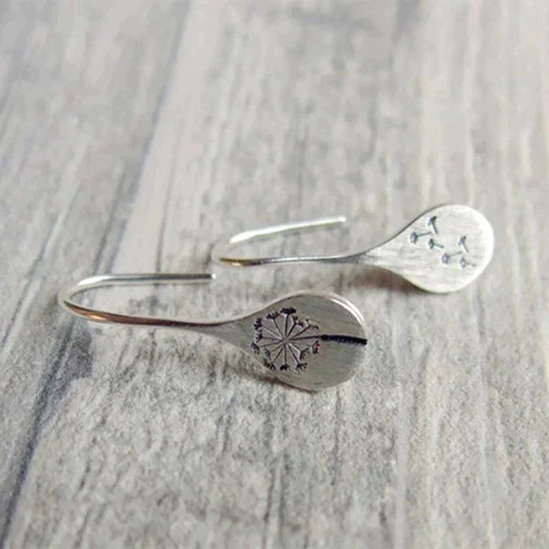 925 Sterling Silver Maskrosblad Örhängen
