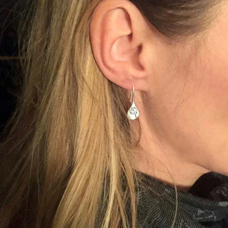 925 Sterling Silver Maskrosblad Örhängen