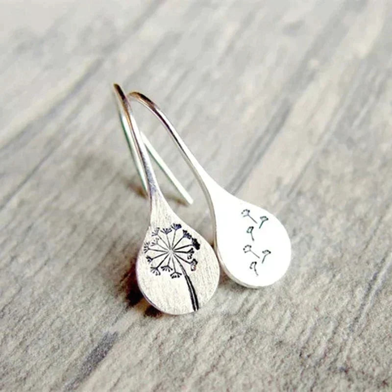925 Sterling Silver Maskrosblad Örhängen