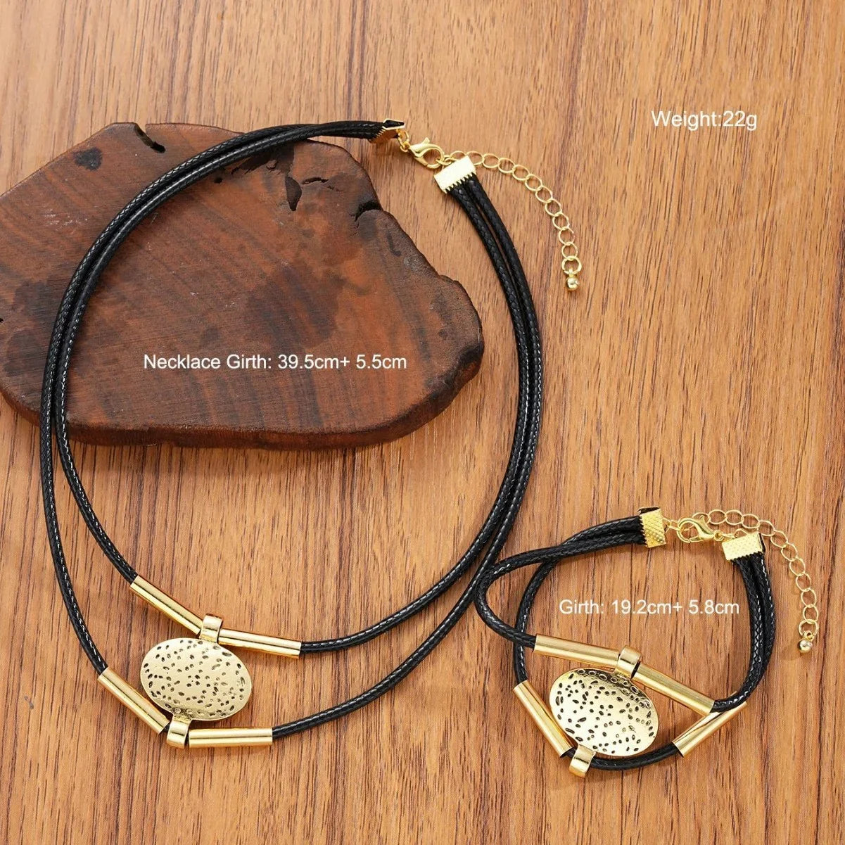 Tidlös Lagerhalsband & Armband Set