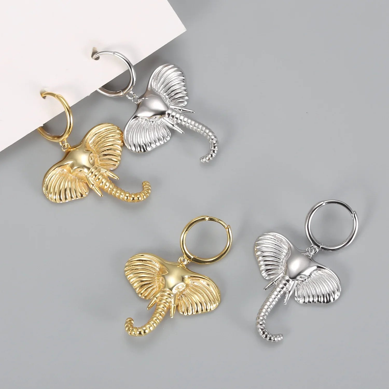 Elefant Berlock Hoop Örhängen