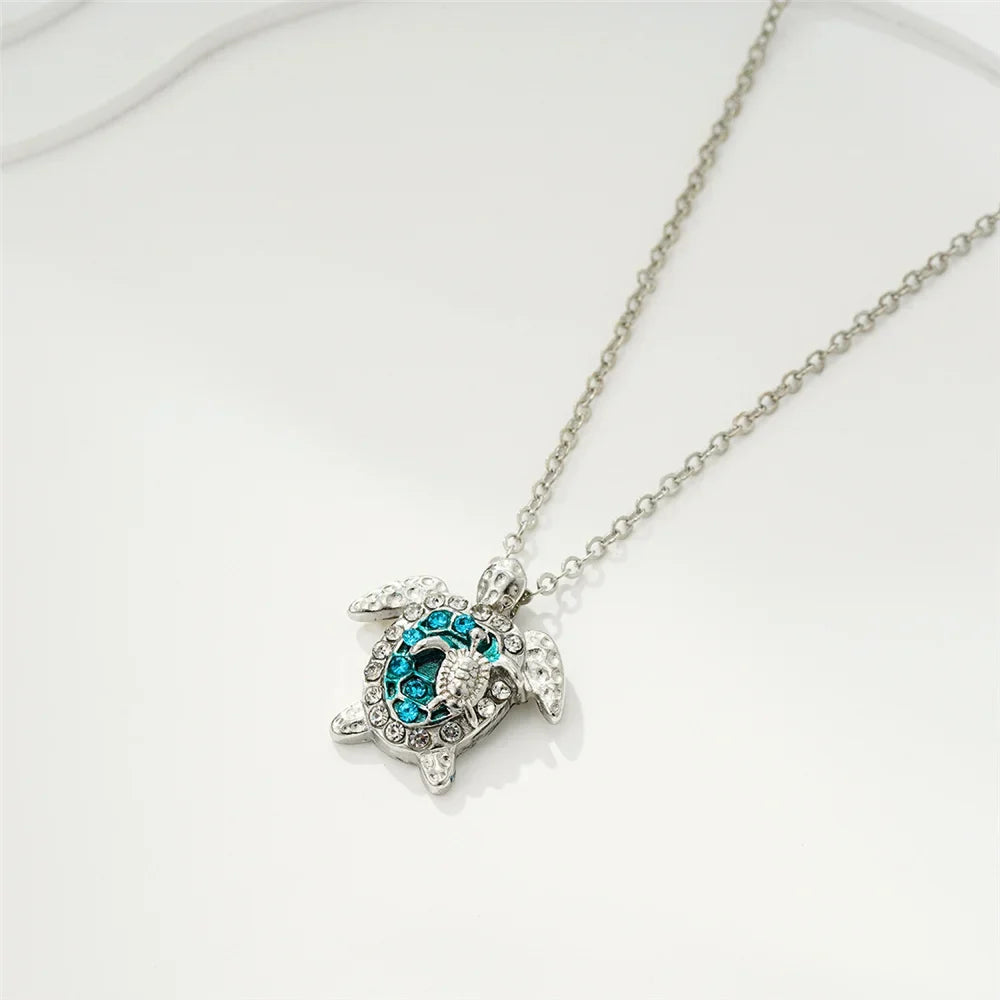 Sköldpaddsberlockhalsband - Vintage Silver