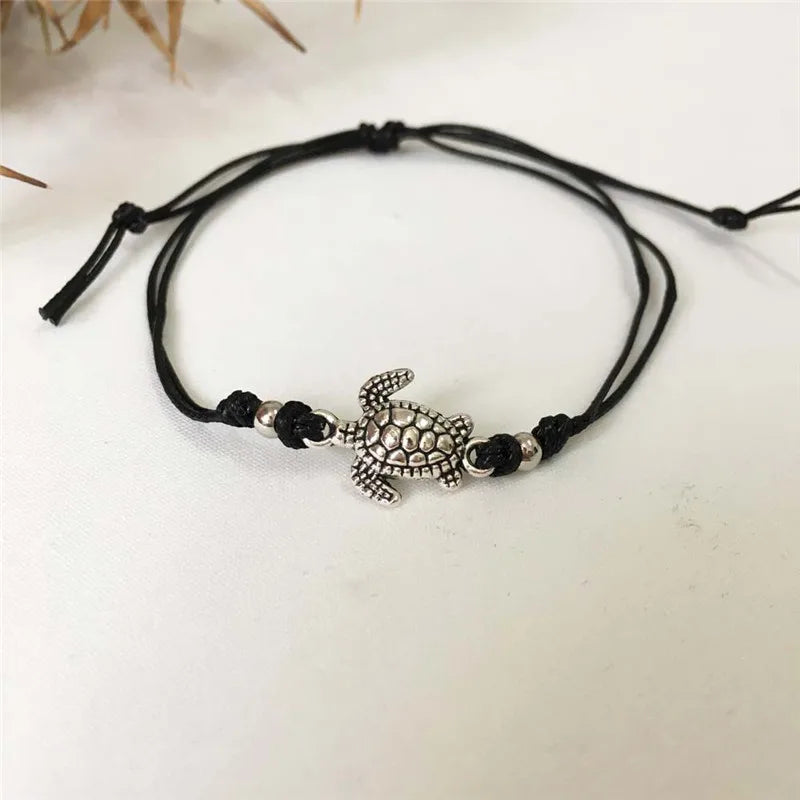 Havssköldpadds Läder Ankelarmband