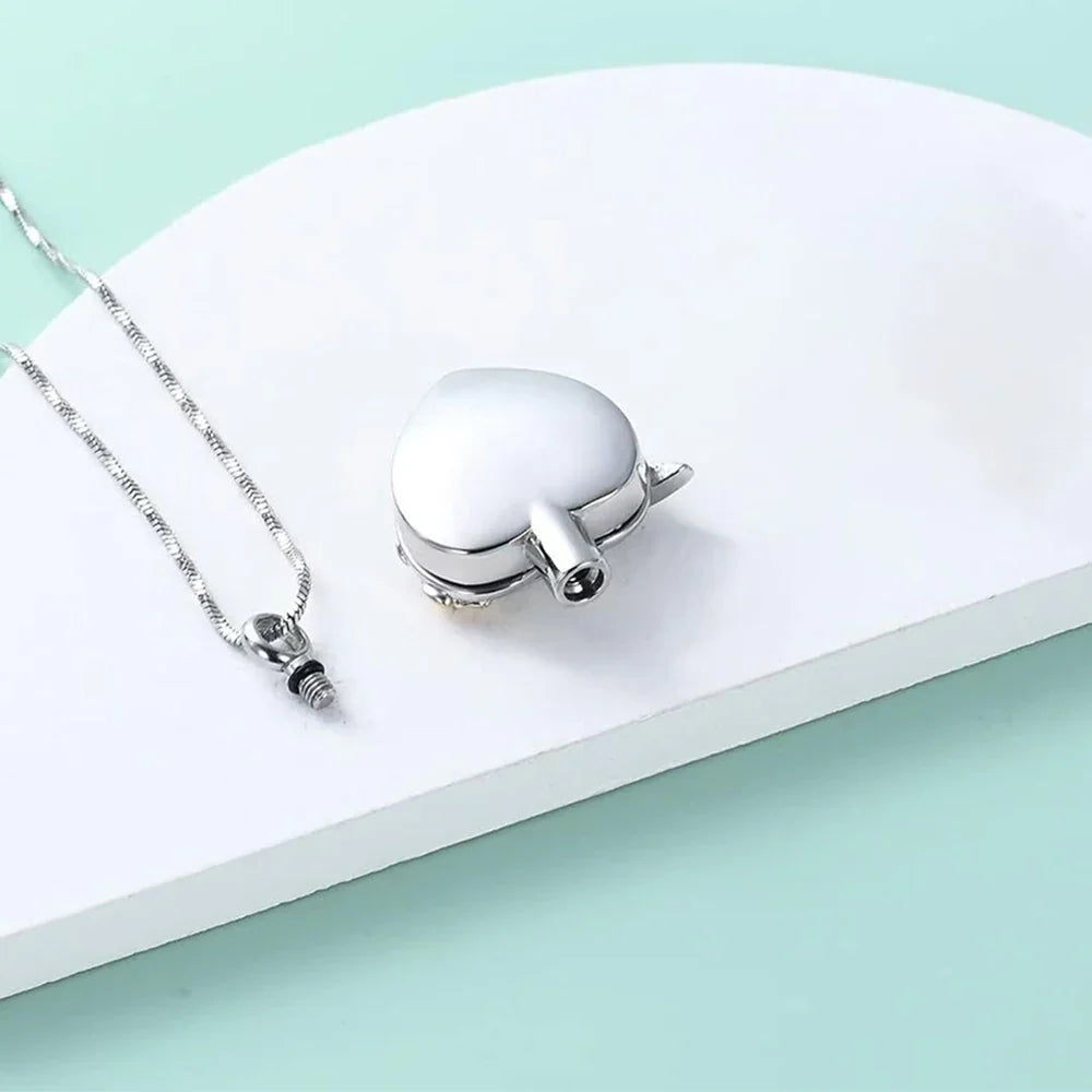 Kolibri Hjärtformad Urn Halsband