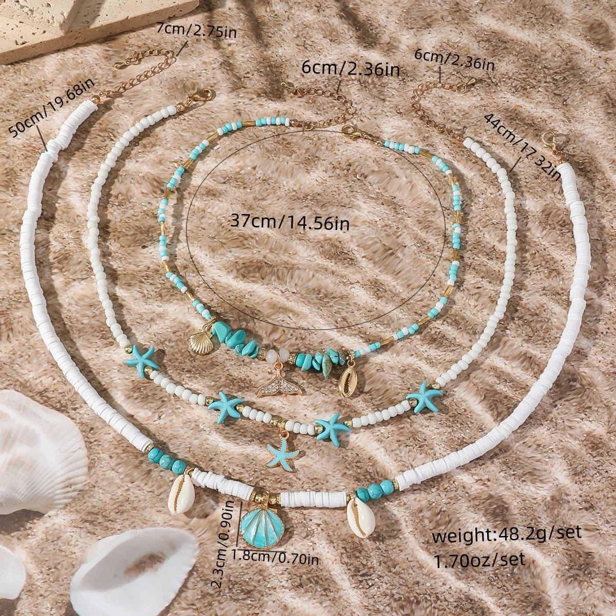 Bohemisk Ocean Snäcka Lagerhalsband