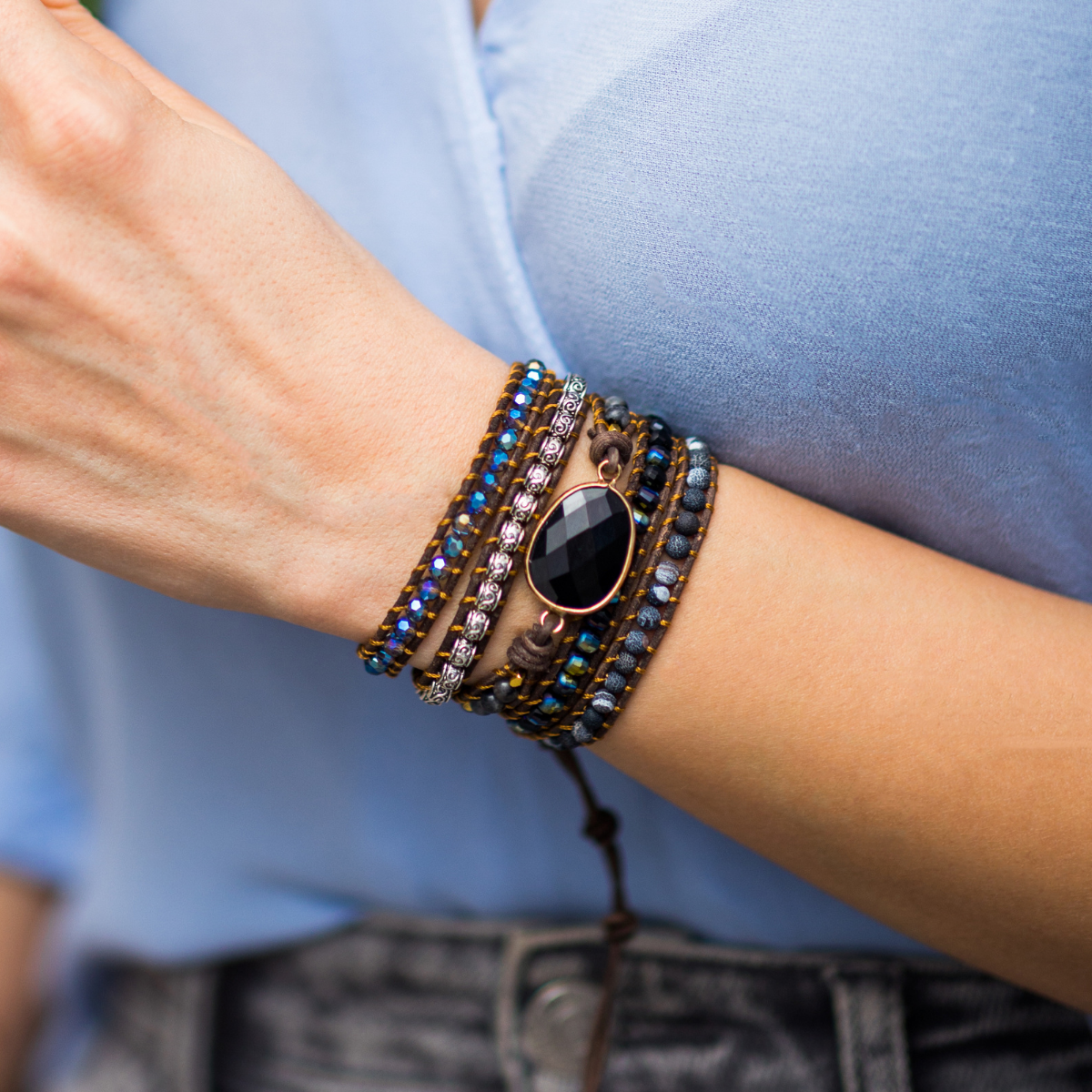 Onyx Moonlight Wrap Armband