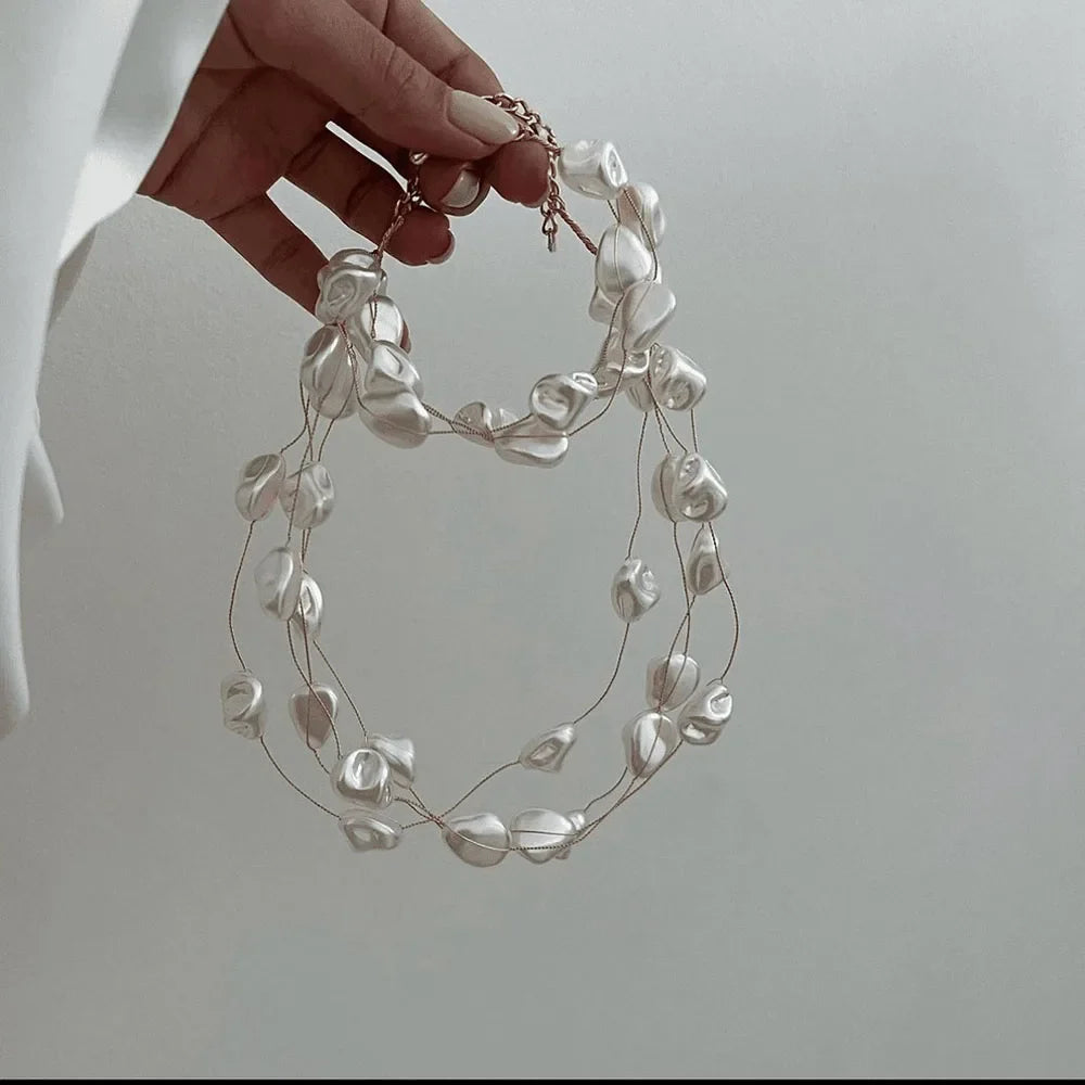 Luminös Pärlhalsband & Armband Set