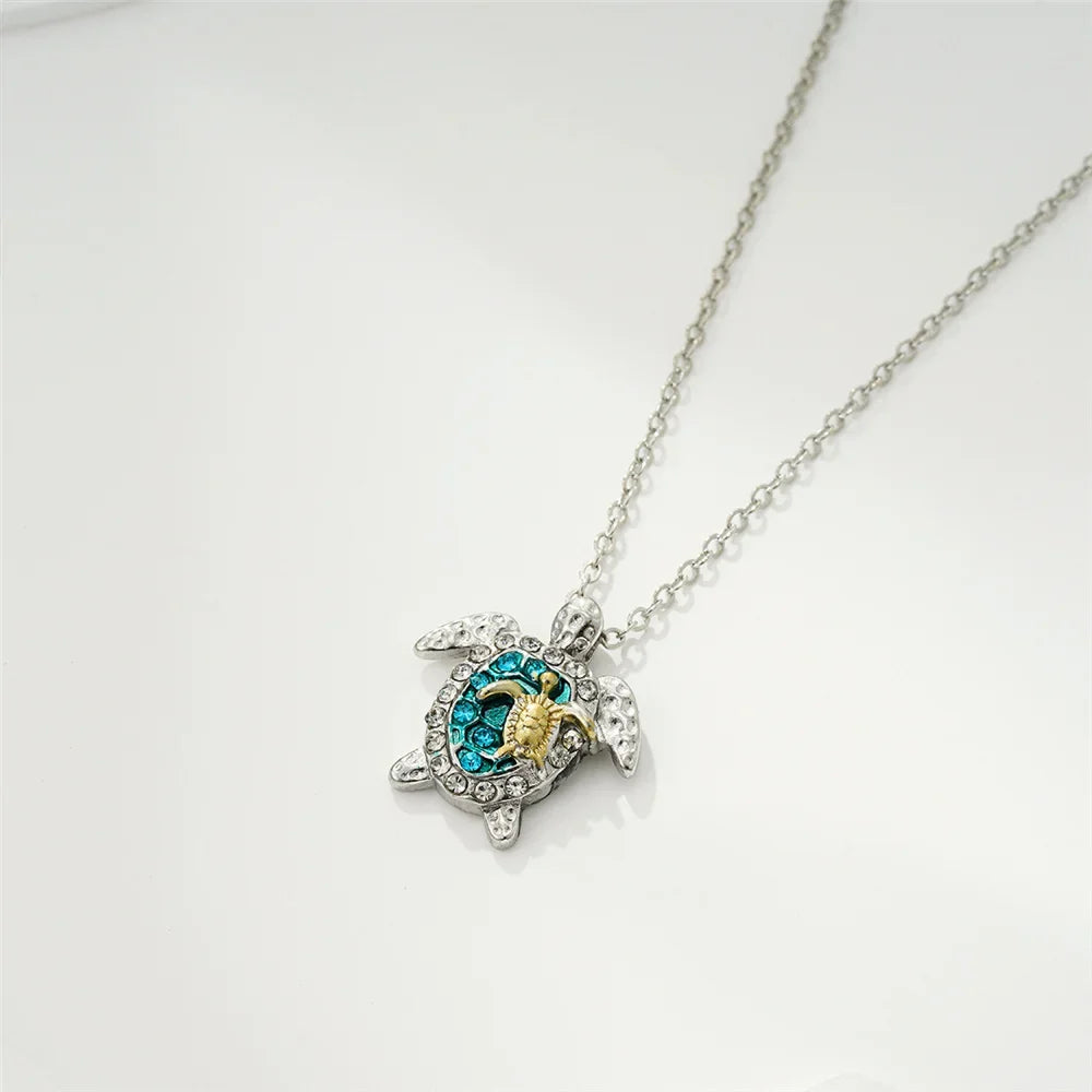 Sköldpaddsberlockhalsband - Vintage Silver