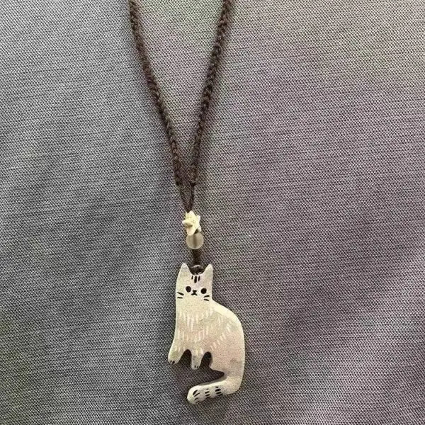 Vintage Katt Stjärna Hänge Halsband