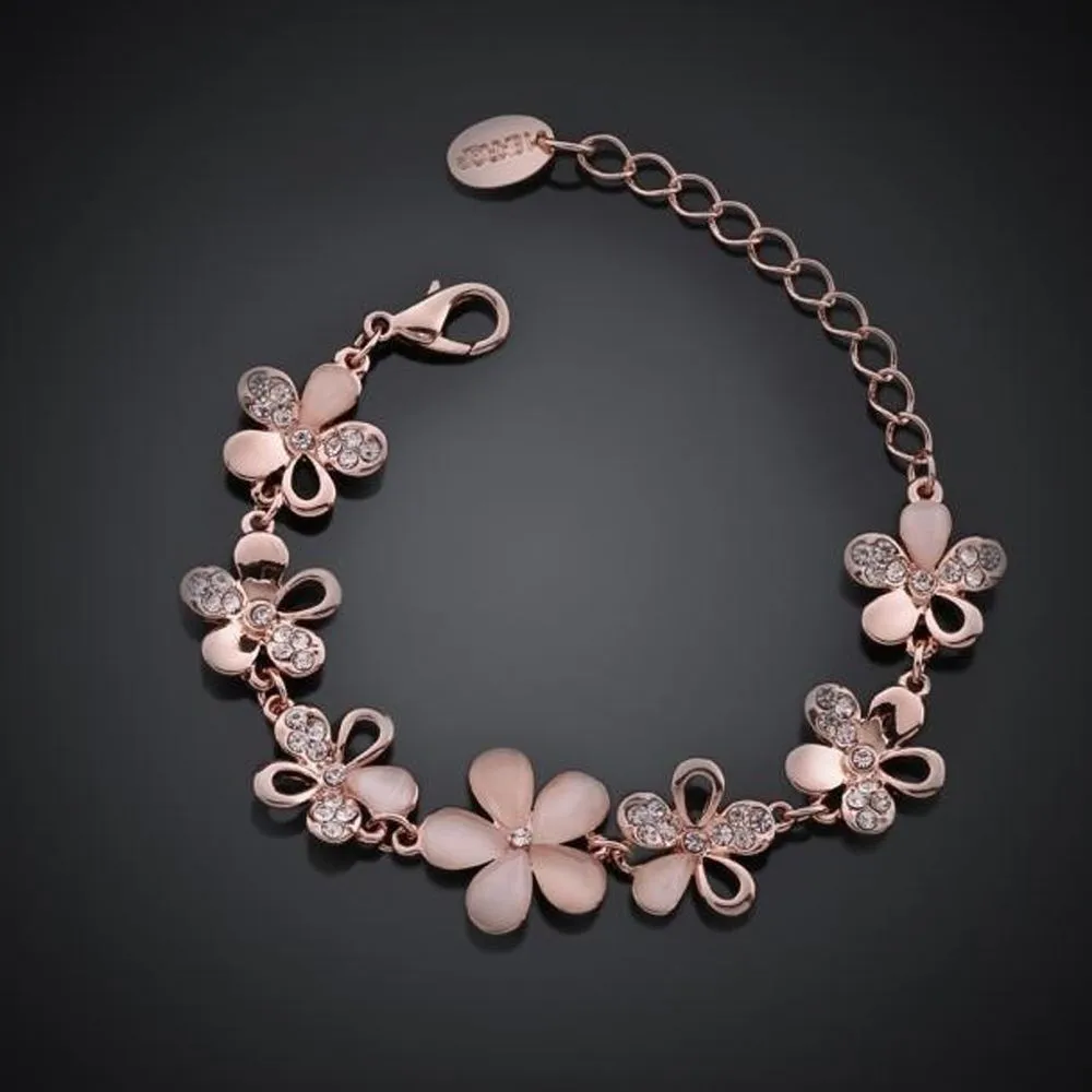 Vintage Ros Blomsterarmband
