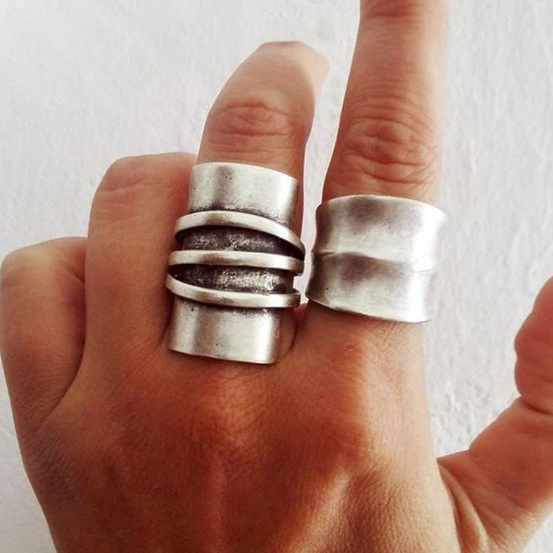 Vintageringset i silver