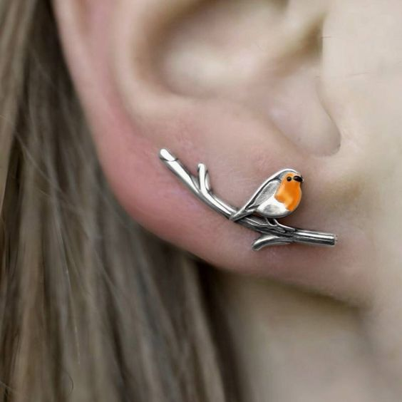 Vintage Birdie Silverörhängen