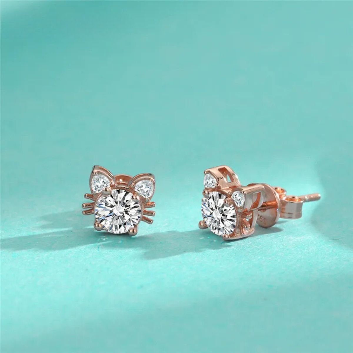 Moissanite Örhängen i Roséguld i 925 Sterling Silver