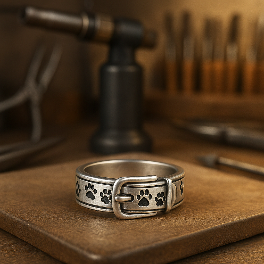 Söt och stilren ring inspirerad av hundhalsband
