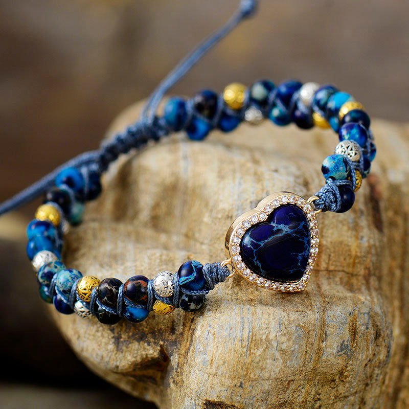 Bländande Jasper Hjärta Armband