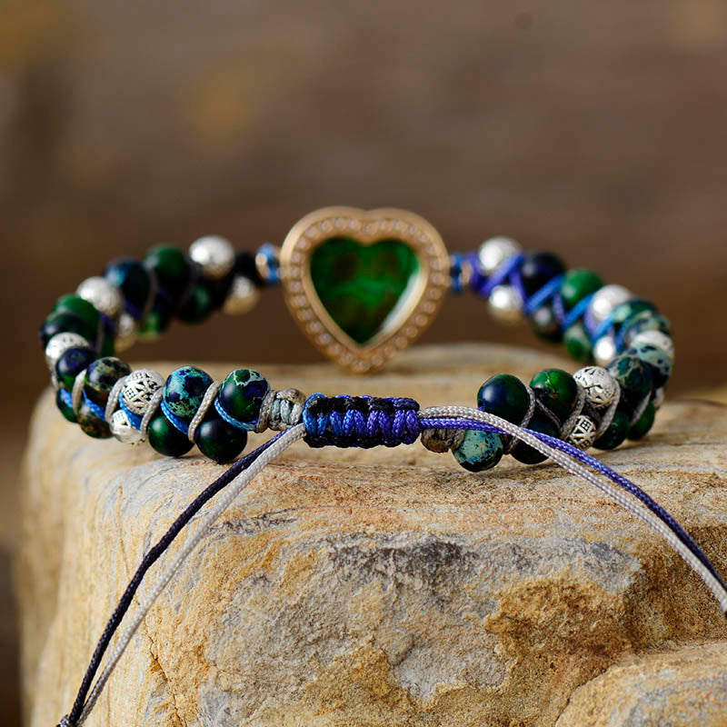 Bländande Jasper Hjärta Armband