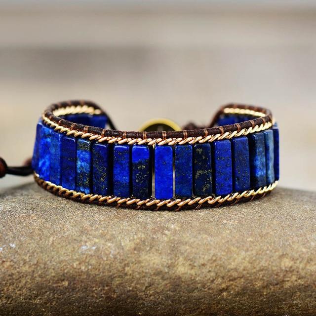 Intensiv Lapis Lazuli Skyddsarmband